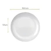 Prato para Sobremesa Blanc Nadir Opaline 19cm