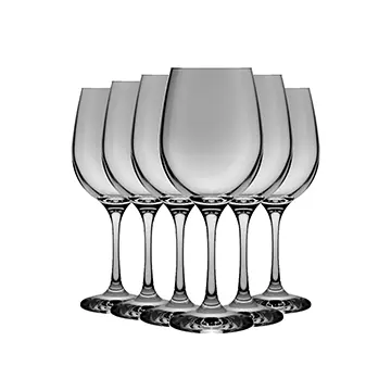 Jogo de Taças para Vinho Barone Cinza Nadir 490ml 6 peças