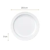 Prato Raso Gourmet Nadir Opaline 23,5cm