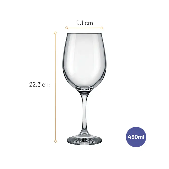 Jogo de Taças para Vinho Barone Nadir 490ml  6 peças Giftbox image number 1