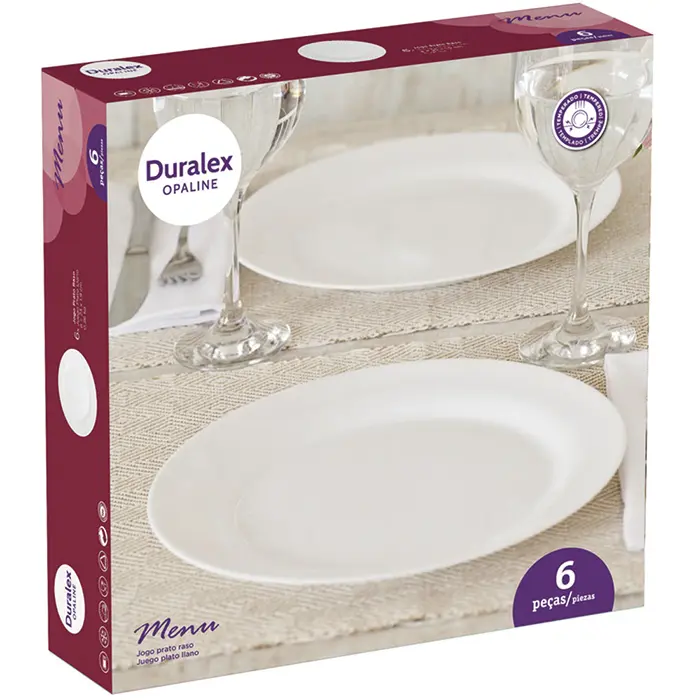 Jogo de Pratos Rasos Menu Nadir Opaline 24cm com 6 peças image number 2