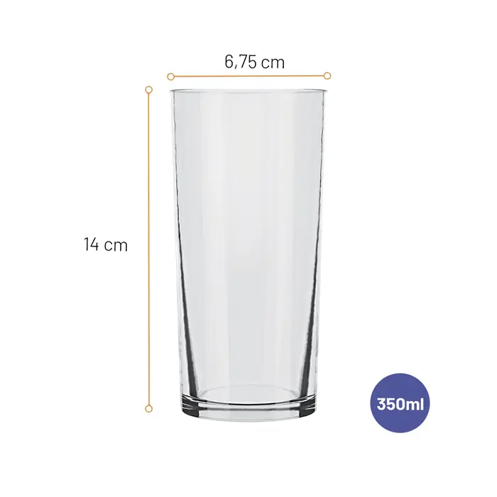 Jogo de Copos Long Drink Cylinder Nadir - 350ml com 6 peças image number 1