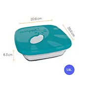 Conjunto Assadeiras Quadradas Sempre com Tampa 3 peças