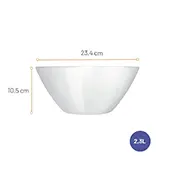 Saladeira em Vidro Branco Nadir Opaline 2.3L