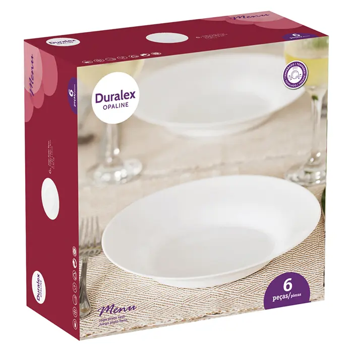 Jogo de Pratos Fundos Menu Nadir Opaline 23cm com 6 peças image number 2