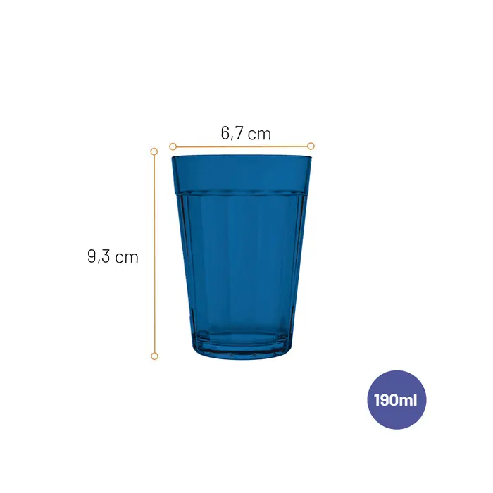 Jogo de Copo Americano Colors Tradicional 190ml com 6 peças image number 5