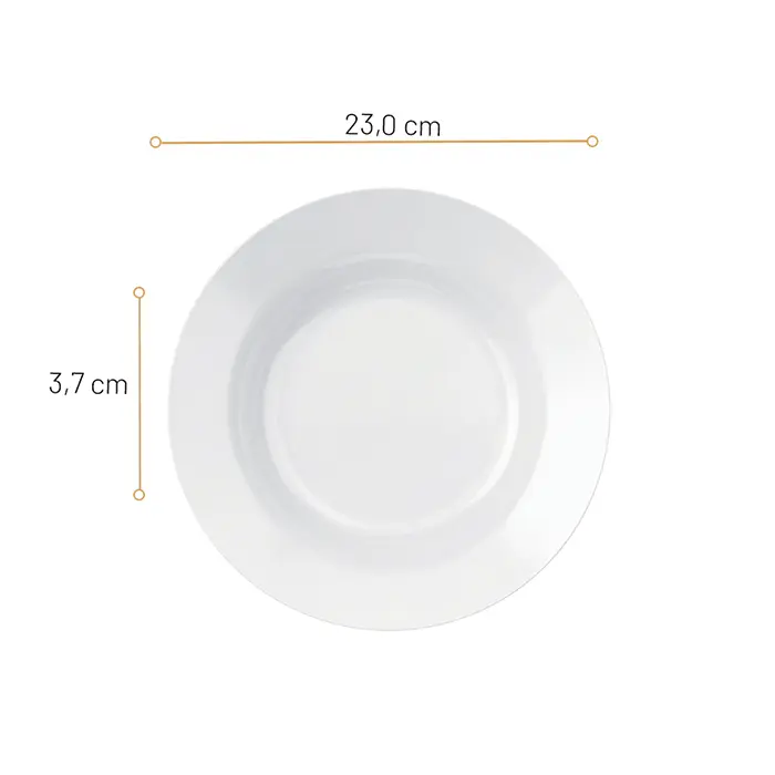 Jogo de Pratos Fundos Menu Nadir Opaline 23cm com 6 peças image number 1