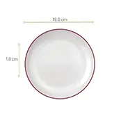 Prato Sobremesa Blanc Nadir Opaline 19cm Coleção Verona
