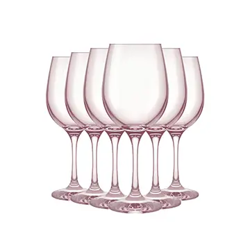 Jogo de Taças para Vinho Barone Rosa Nadir 490ml 6 peças