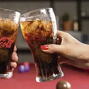 Jogo de Copos Contour Verde Coca-Cola 470ml com 4 peças