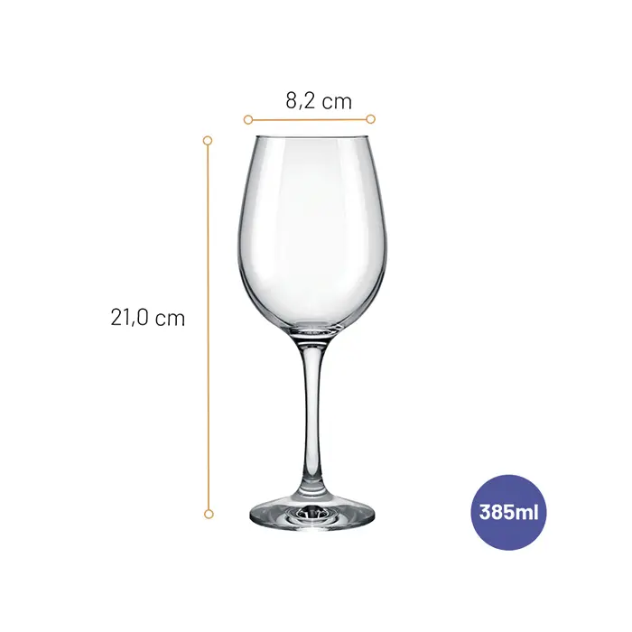 Jogo de Taças para Vinho Barone Nadir 385ml com 6 peças image number 1