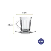 Xícara para Café com pires Copo Americano 90ml