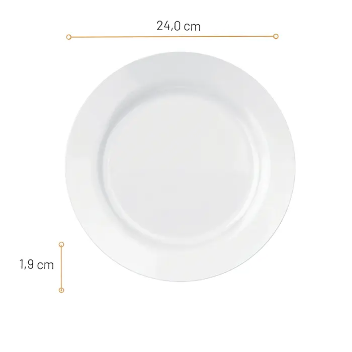 Jogo de Pratos Rasos Menu Nadir Opaline 24cm com 6 peças image number 1