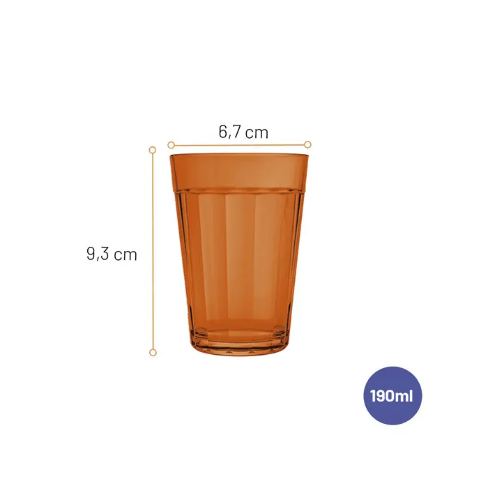 Jogo de Copo Americano Colors Tradicional 190ml com 6 peças image number 4