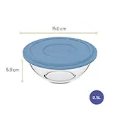 Conjunto Tigelas Plus Marinex 3 Peças Com Tampa Azul