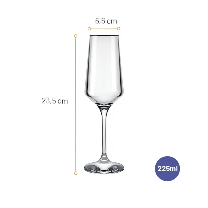Jogo Taças para Champanhe Brunello Nadir 225ml com 6 peças image number 1
