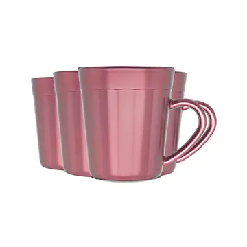 Jogo de Canecas Multiuso Rosê Copo Americano 270ml 4 peças