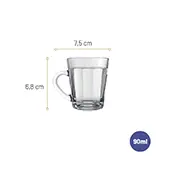 Xícara para Café com pires Copo Americano 90ml