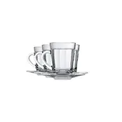 Jogo de 12 Xícaras para Café com pires Copo Americano 90ml
