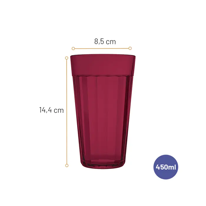 Jogo de Copo Americano Colors Long Drink 450ml com 4 peças image number 2