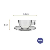Xícara e Pires Café Diamante Duralex 90ml