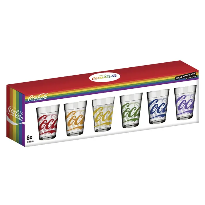 Jogo de Copo Americano Coca-Cola Pride 190ml com 6 peças image number 1