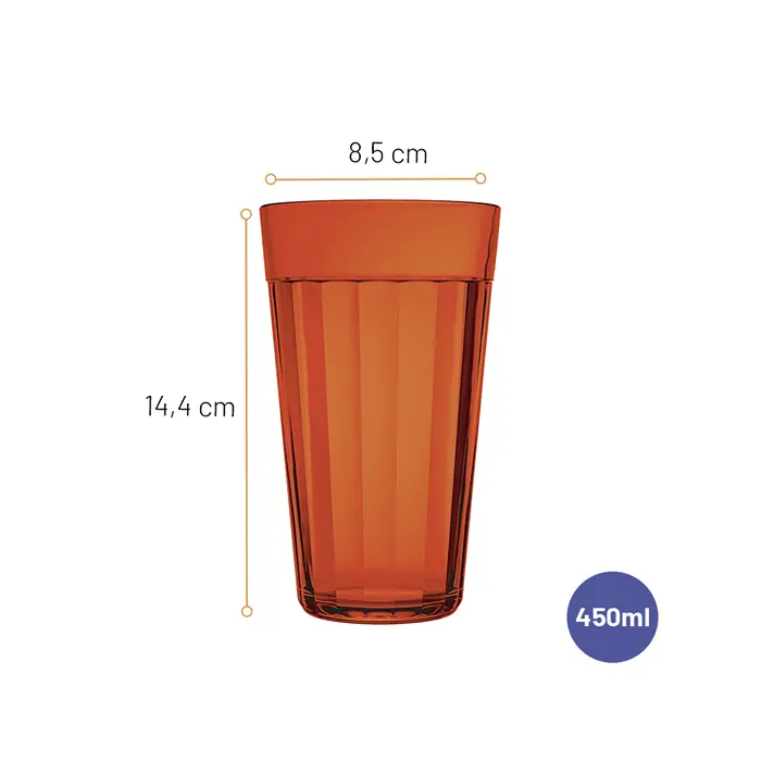Jogo de Copo Americano Colors Long Drink 450ml com 4 peças image number 3